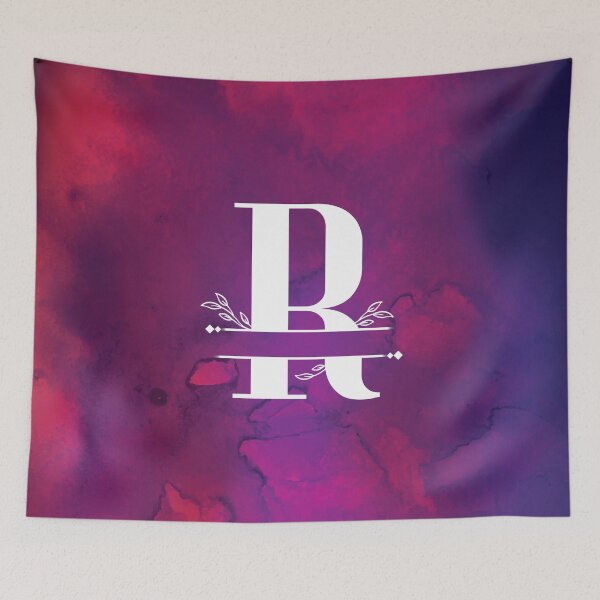 Item preview, Monogram...R... with white monogram and vibrant background designed and sold by CHASAcreative.