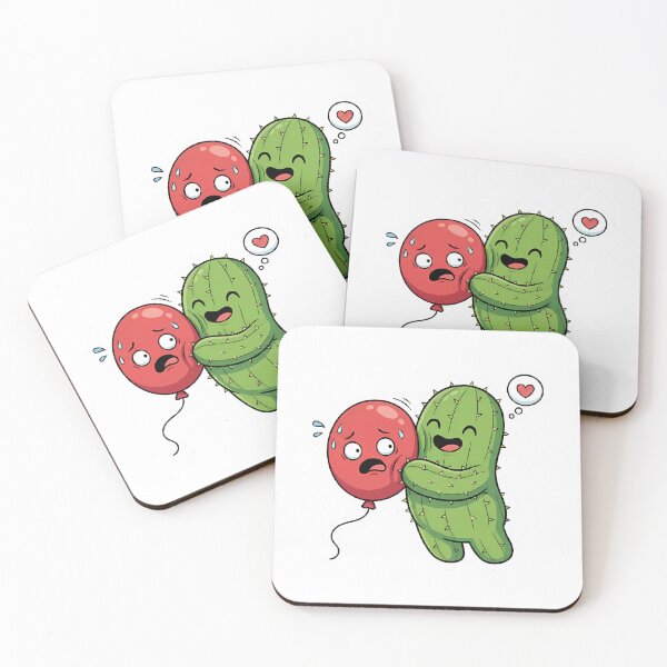 Item preview, The perilous embrace of the lovestruck cactus designed and sold by Stickers à gogo.