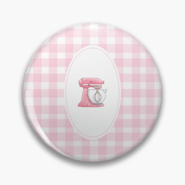 Item preview, Blush gingham mixer print designed and sold by Zestypickles.