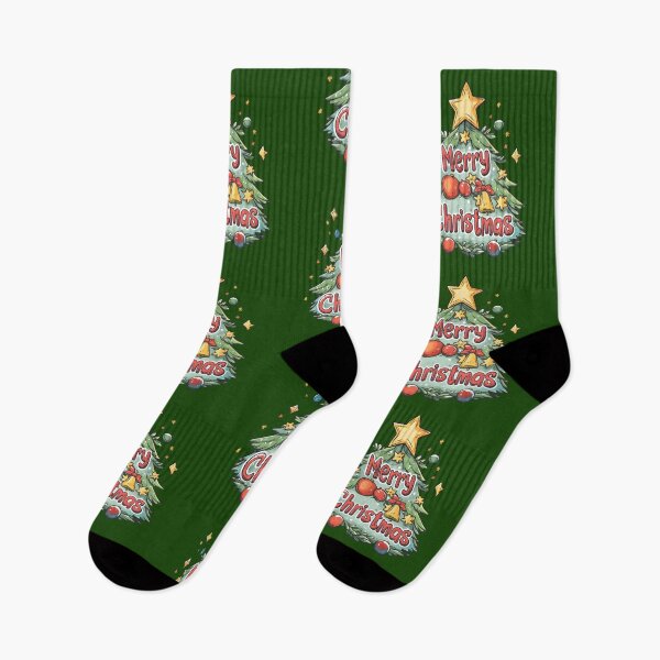 Item preview, Illustrated Christmas Tree with Merry Christmas Greeting designed and sold by SyberGen.