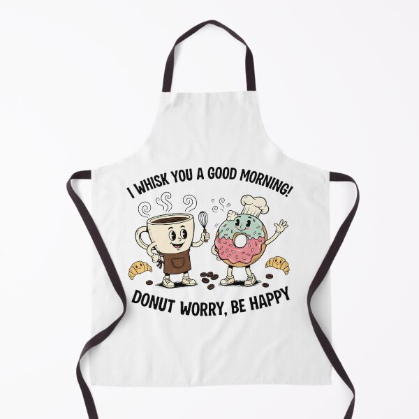 Item preview, Donut Worry Be Happy – Cute Coffee and Donut Morning Illustration designed and sold by Senkov.