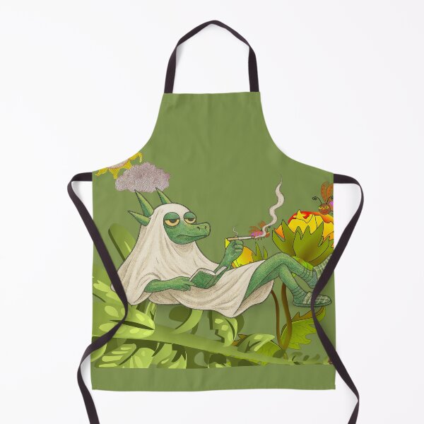 Item preview, Chill Dragon Reading Under the Sun – Relaxed Fantasy Creature Art designed and sold by Bella Kiwi Art.