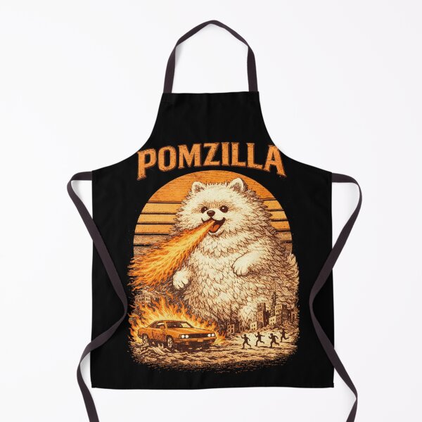 Item preview, Pomzilla Funny Pomeranian Monster Dog Parody Giant Dog Kaiju Retro Art Design designed and sold by JoyBoyStudio1.