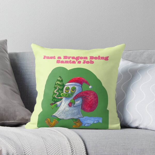 Item preview, Spooky Cute Christmas Dragon Walking in the Snow – Holiday Fantasy Art designed and sold by Bella Kiwi Art.