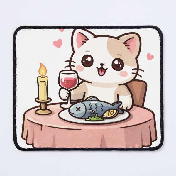 Item preview, Funny Cat Date Night Candlelight Dinner designed and sold by TheSimpleTee007.