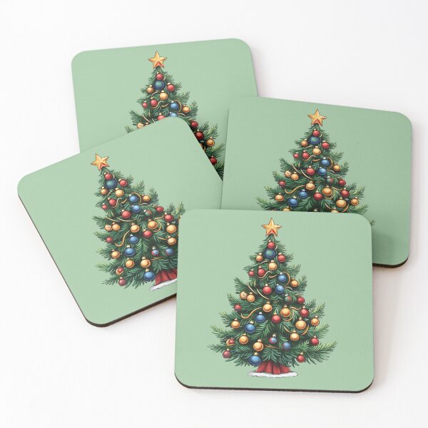 Item preview, Traditional Decorated Christmas Tree Illustration designed and sold by SyberGen.