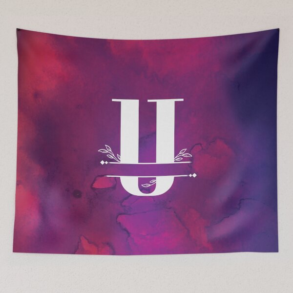 Item preview, Monogram...U... with white monogram and vibrant background designed and sold by CHASAcreative.