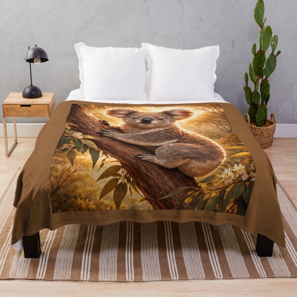 Item preview, Koala at Golden Hour – Whimsical Australian Wildlife Art designed and sold by GeoWild Designs.