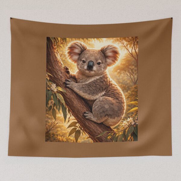 Item preview, Koala at Golden Hour – Whimsical Australian Wildlife Art designed and sold by GeoWild Designs.