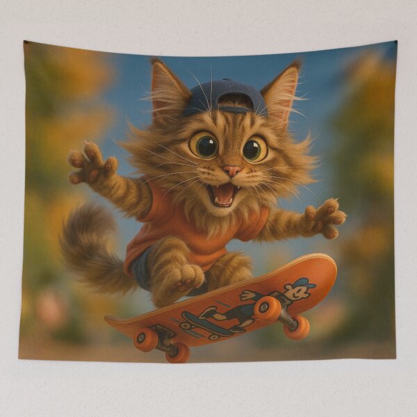 Item preview, Skater Maine Coon Cat designed and sold by Sillytoe.