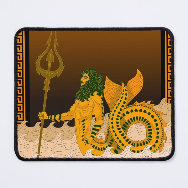 Item preview, proteus triton sea god greek orange vase style designed and sold by matintheworld ( delcarmat ).