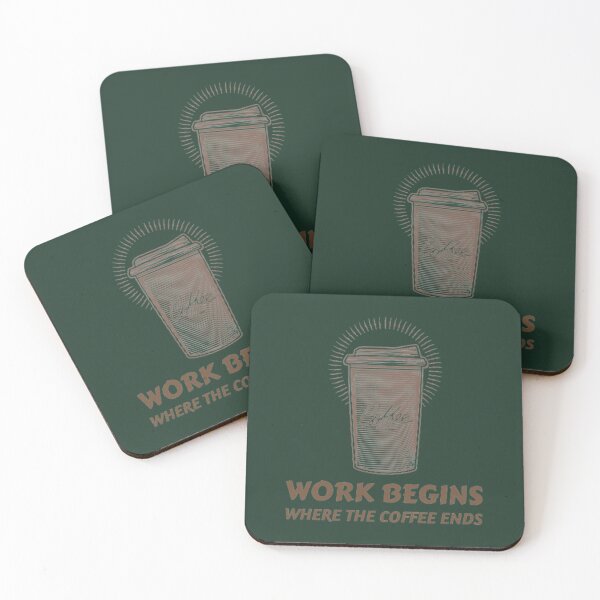 Item preview, Work Begins Where The Coffee Ends To Go Cup Design designed and sold by DesignsVault.
