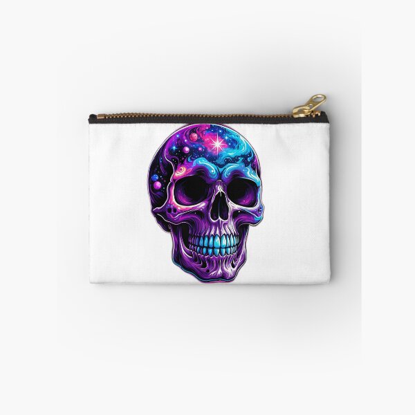 Item preview, Galactic Neon Skull – Psychedelic Space Death Art Print designed and sold by Blassstein.