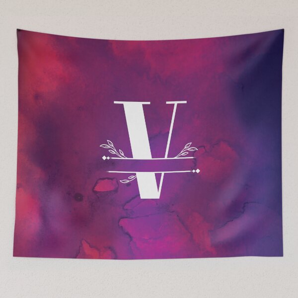 Item preview, Monogram...V... with white monogram and vibrant background designed and sold by CHASAcreative.