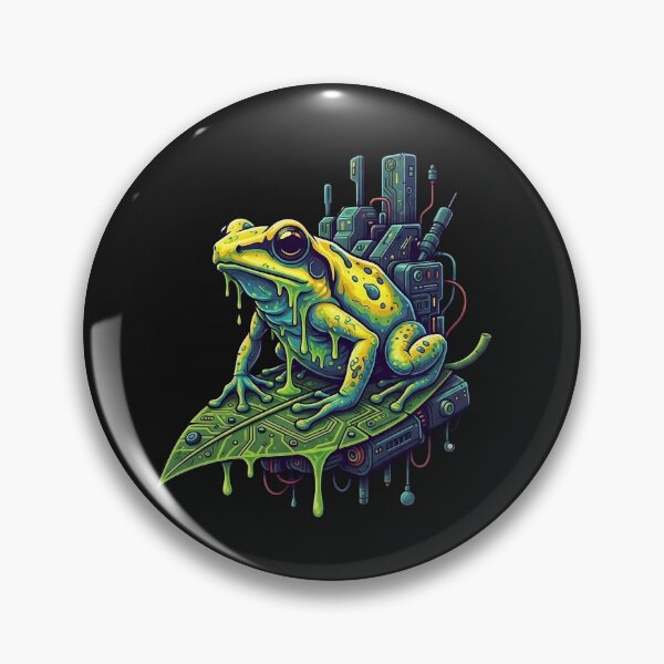 Item preview, cybernetic amazonian neon tree frog art designed and sold by NEO ANDINA.