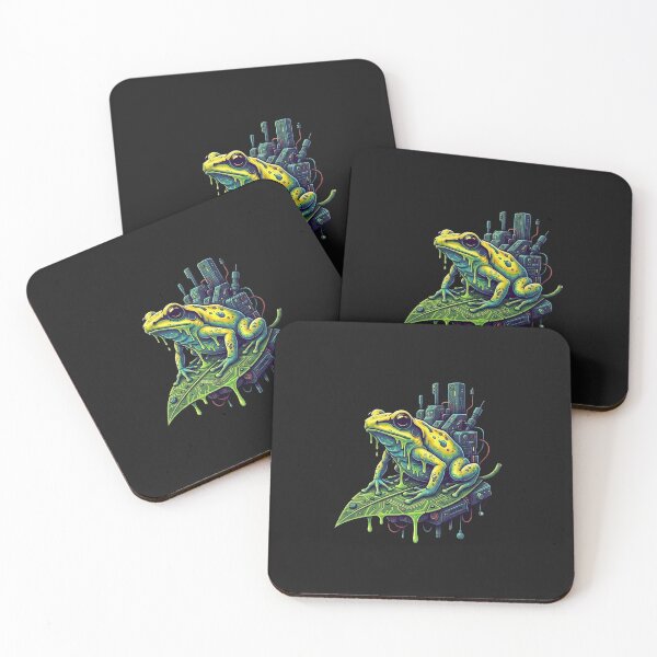 Item preview, cybernetic amazonian neon tree frog art designed and sold by NEO ANDINA.