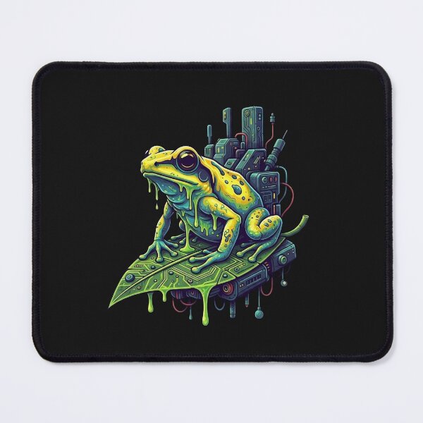 Item preview, cybernetic amazonian neon tree frog art designed and sold by NEO ANDINA.