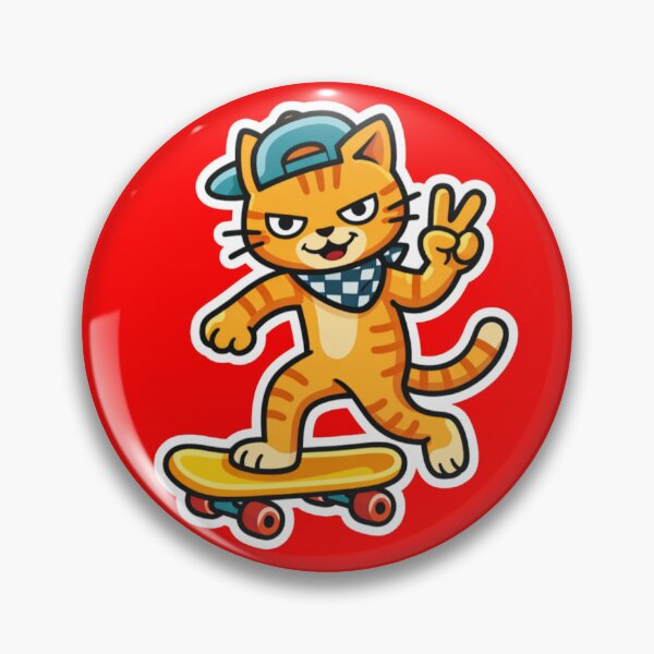Item preview, Skateboarding Tabby Cat designed and sold by Matted Out Art.