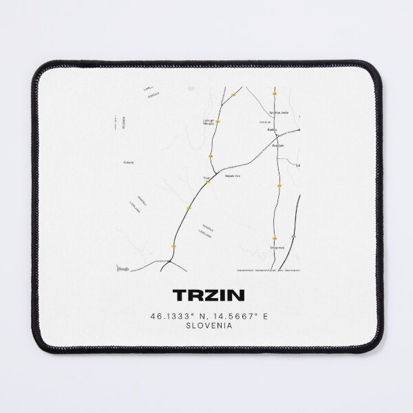 Item preview, Trzin Slovenia Map Print | Coordinates Minimalist City Wall Art 46.1333° N, 14.5667° E designed and sold by RM-Journey.