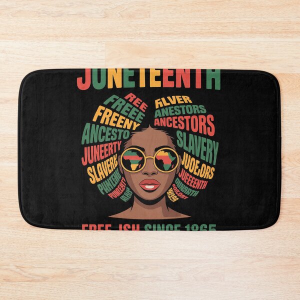 Item preview, Juneteenth Free-ish Since 1865 Afro Black Women Messy Bun designed and sold by duolastgend.