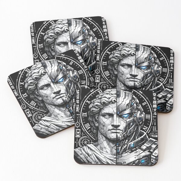 Item preview, CHRONOS Master of Time - Futuristic Cyberpunk Greek Mythology Art - Guardian of Eternity Sci-Fi Mecha Statue Graphic for Techwear T-Shirts Stickers Hoodies and Gaming Room Wall Decor Aesthetic designed and sold by Vivaan Studio.