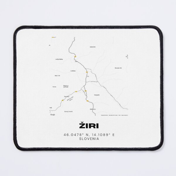 Item preview, Žiri Slovenia Map Print | Coordinates Minimalist City Wall Art designed and sold by RM-Journey.