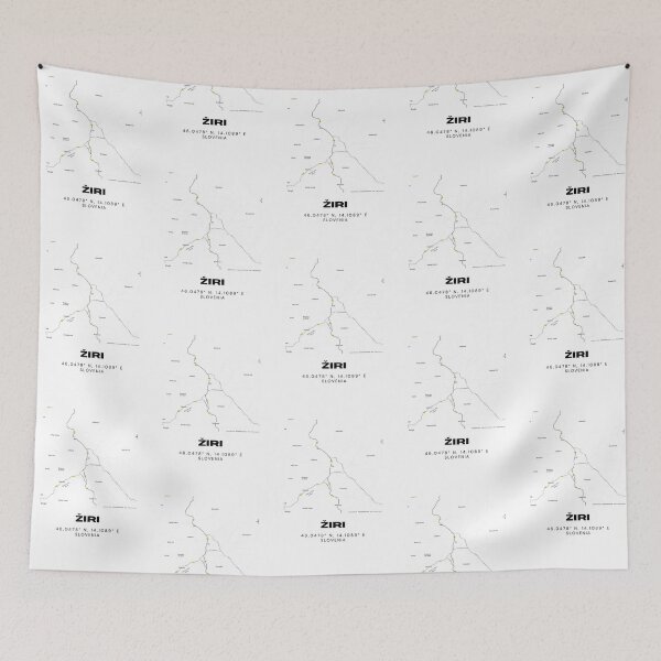 Item preview, Žiri Slovenia Map Print | Coordinates Minimalist City Wall Art designed and sold by RM-Journey.