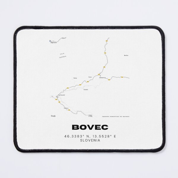 Item preview, Bovec Slovenia Map Print | Soča Valley Coordinates Minimalist Wall Art designed and sold by RM-Journey.