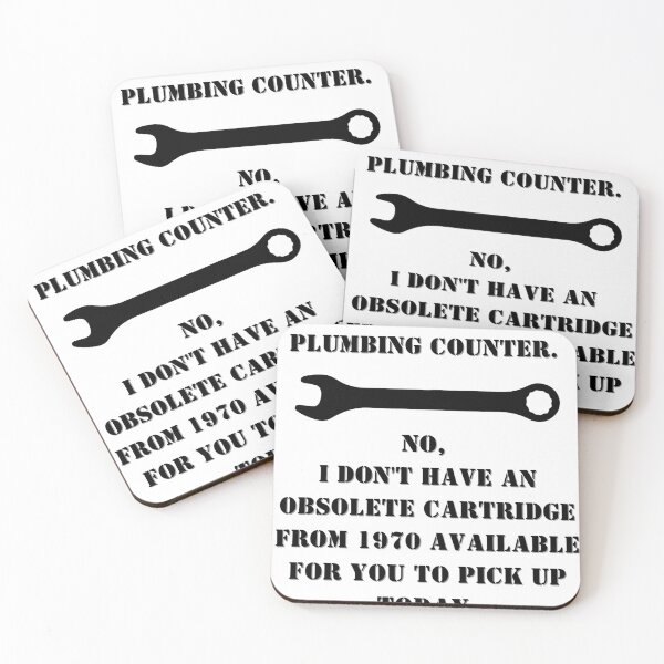 Item preview, Plumbing counter employee humour  designed and sold by Budibabe.