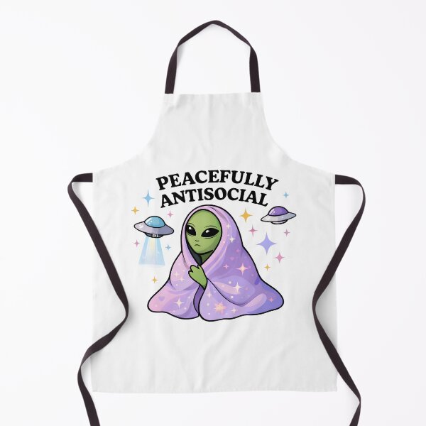 Item preview, Peacefully Antisocial Alien – Cute Introvert Space Art designed and sold by Senkov.