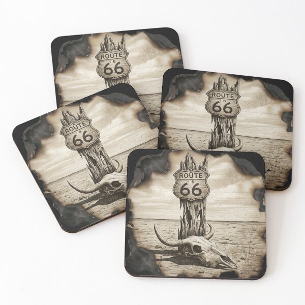 Item preview, Vintage Sepia Sketch of Route 66 Desert Scene designed and sold by AeroNomad.