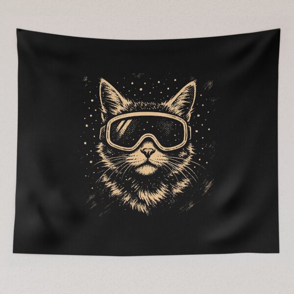 Item preview, Cool Snowboard Cat designed and sold by Nacho Average Designs.
