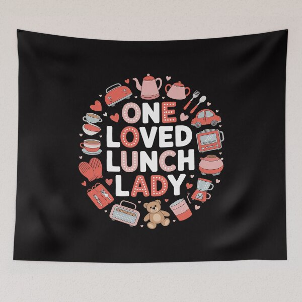 Item preview, One Loved Lunch Lady Valentines Day Cafeteria Crew designed and sold by teltvitossuilea.