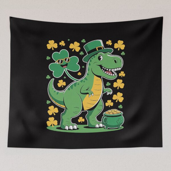 Item preview, Copy of Bile DucKids St Patricks Day Shamrock On Dino Saint Pattys Toddler Boyst Cancer Green Ribbon Awareness designed and sold by teltvitossuilea.