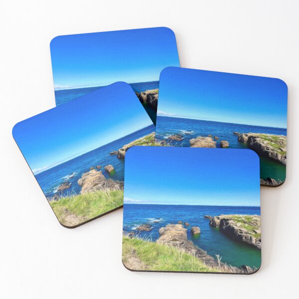 Item preview, Cliffside Coast and Clear Blue Sky – Serene Ocean Cliff Photography designed and sold by Pamela Storch.