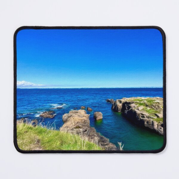 Item preview, Cliffside Coast and Clear Blue Sky – Serene Ocean Cliff Photography designed and sold by Pamela Storch.