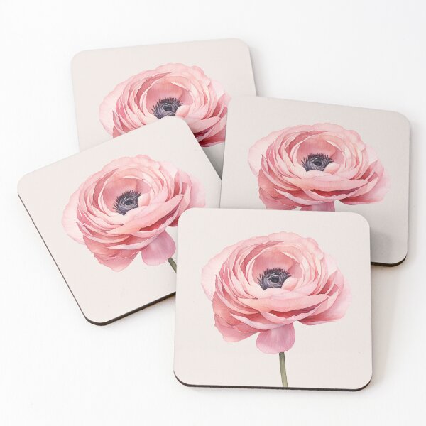 Item preview, Pastel Pink Ranunculus Flower designed and sold by Violet Peonies.