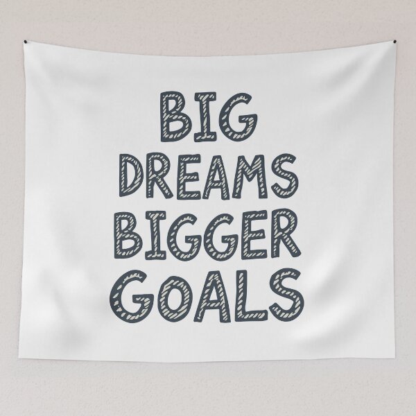 Item preview, Big Dreams Bigger Goals Typography Quote designed and sold by DavidTeeStudio.