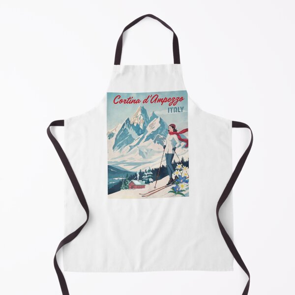 Item preview, Cortina D’ampezzo retro Ski poster designed and sold by Taika Tori Art .