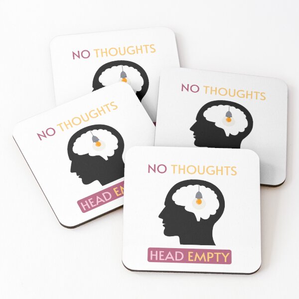 Item preview, No Thoughts Head Empty – Minimal Funny Quote Design designed and sold by Giota29.