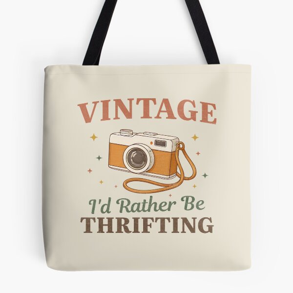 Item preview, Vintage I’d Rather Be Thrifting – Retro Camera Thrifting Illustration design designed and sold by s.waniel1.