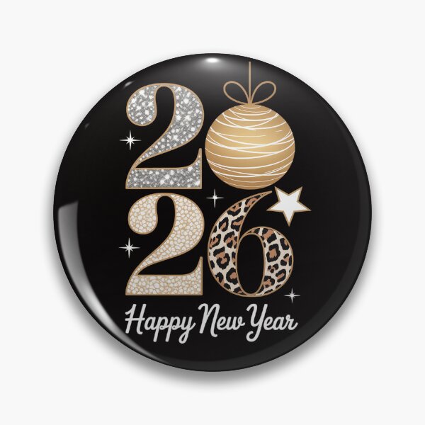 Item preview, 2026 Happy New Year Gold Disco Leopard Bow Coquette NYE designed and sold by chaeningplan.