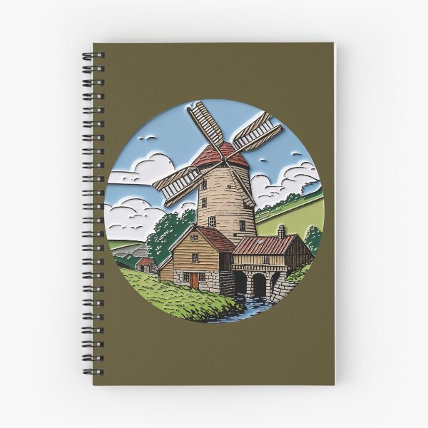 Item preview, Old Stone Windmill in the Countryside Vintage Pastoral  designed and sold by EpicEdgeCreate.
