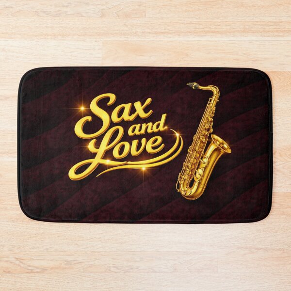Item preview, Sax and Love – Gold Saxophone on Black Velvet designed and sold by MySheetMusicArt.