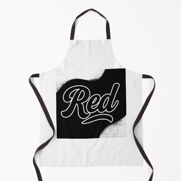 Item preview, "Red" written in cursive, black and white design designed and sold by Moonshroomarts.