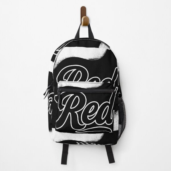 Item preview, "Red" written in cursive, black and white design designed and sold by Moonshroomarts.