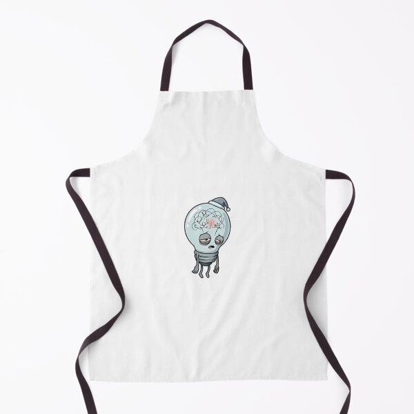 Item preview, Anthropomorphic lightbulb burned out, wearing a nightcap designed and sold by Stickers à gogo.
