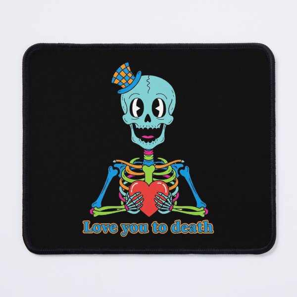 Item preview, Colorful Retro Skeleton "Love You To Death" Valentine Gift designed and sold by Design_Your_Day.