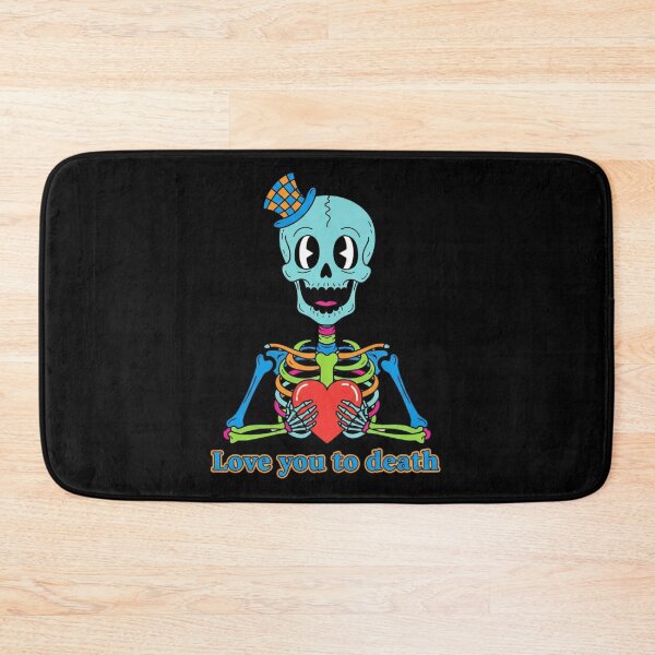 Item preview, Colorful Retro Skeleton "Love You To Death" Valentine Gift designed and sold by Design_Your_Day.