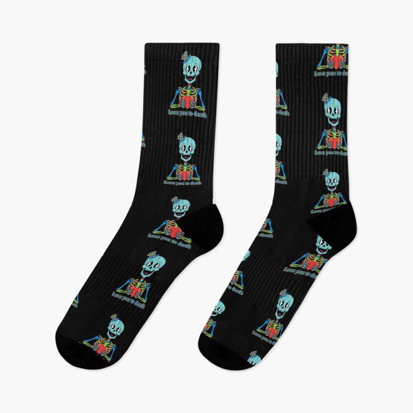 Item preview, Colorful Retro Skeleton "Love You To Death" Valentine Gift designed and sold by Design_Your_Day.
